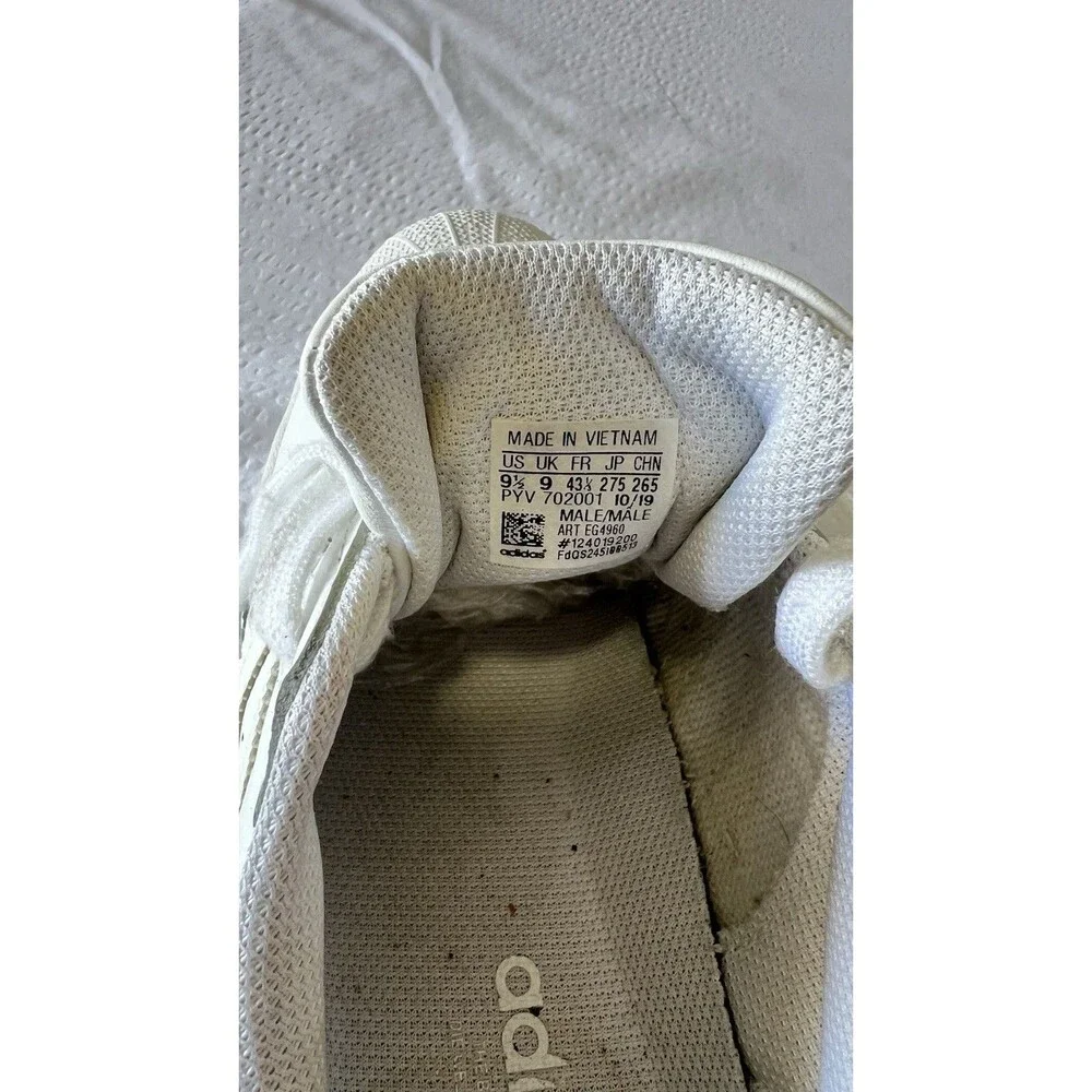 Adidas Originals Superstar Men Size 9.5 Triple White Sneaker Shoe Shell Toe Top